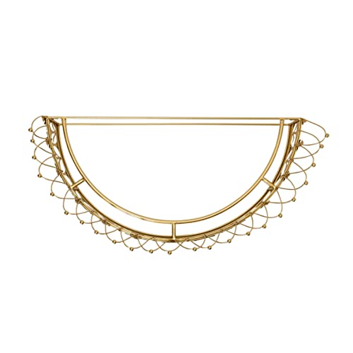 Creative Co-Op Decorative Metal Curtain or Canopy Crown, Gold Finish