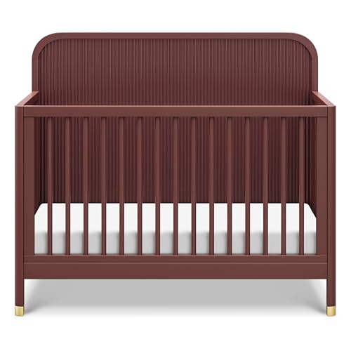 Namesake Brimsley Tambour 4-in-1 Convertible Crib in Crimson, GREENGUARD Gold Certified NAMESAKE