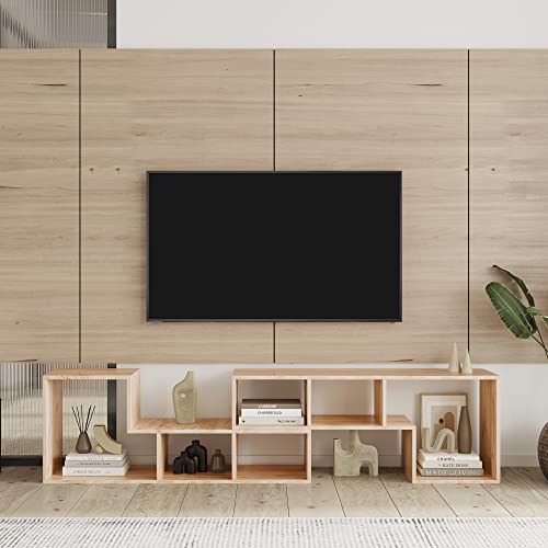 Recaceik Cube Bookshelf 2 Shelf Bookcase L-Shaped TV Console Stand Modern Entertainment Center with Open Storage Shelves for CDs/Movies/Books for Living Room, Bedroom, Home Office Recaceik