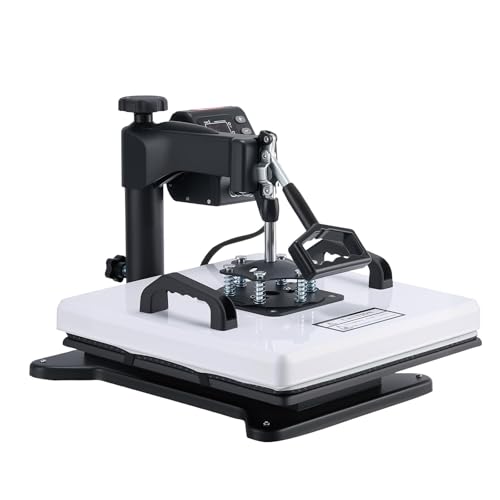 VEVOR Heat Press Machine, 15 x 15 in, 2-in-1 Multifunction, 360° Swing Away, 1200W Double Tube Fast and Even Heating, Digital Precise Control, Sublimation Press Machine for T-Shirts, Hats, Caps VEVOR