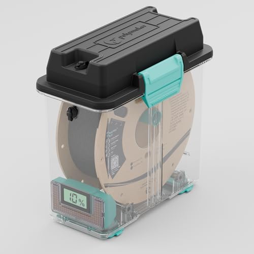 Polymaker 3D Printing Filament Storage Box - PolyDryer Box for Continuous Filament Sealing and Protection, 3D Printer Filament Holder Compatible with PA Nylon, PLA, PVB, PETG, ABS, TPU 1.75mm 2.85mm Polymaker
