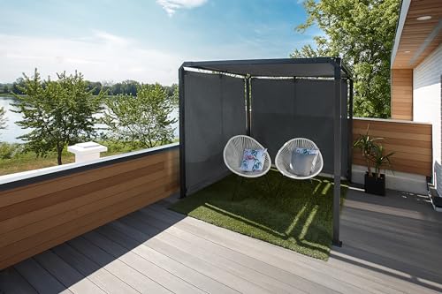 Sojag Outdoor 8' x 8' Dunwich Pergola Open Gazebo, Grey Sojag