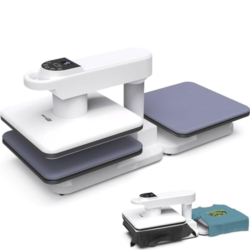 AKEYDIY Dual Auto Heat Press 15"x15" Heat Press Machine for T Shirts with Double Workstation, Professional Sublimation Shirt Press with Auto Open & Release, Adjustable Pressure & Higher Heating Height AKEYDIY