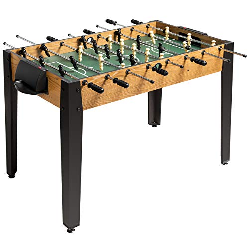 Giantex Foosball Table, Wooden Soccer Table Game w/Footballs, Suit for 4 Players, Competition Size Table Football for Kids, Adults, Football Table for Game Room, Arcades (48 inch, Wood) Giantex