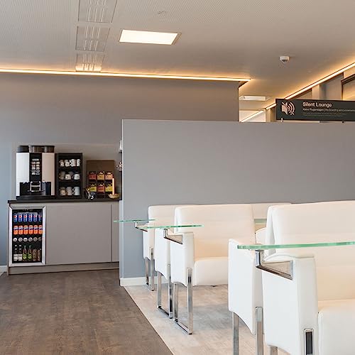 Honeywell Beverage Refrigerator and Cooler, 115 Can Mini Fridge with Glass Door for Soda Beer or Wine for Office or Bar with Adjustable Removable Shelving Honeywell