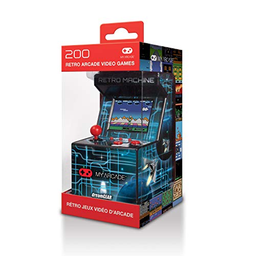 My Arcade Retro Machine Playable Mini Arcade: 200 Retro Style Games Built In, 5.75 Inch Tall, Powered by AA Batteries, 2.5 Inch Color Display, Speaker, Volume Control dreamGEAR