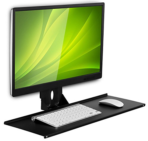 Mount-It! Monitor and Keyboard Wall Mount with VESA Keyboard Tray | Adjustable Computer Wall Desk with Mouse Platform | Space-Saving Ergonomic Stand-Up Workstation for Home Office | Fits 75x75, 100x100 VESA Mounts Mount-It!