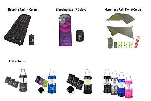 Gold Armour Camping Hammock - XL Double Hammock Portable Hammock Camping Accessories Gear for Outdoor Indoor with Tree Straps, USA Based Brand (Sky Blue and Gray) Gold Armour