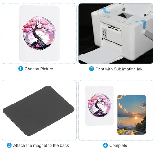 PATIKIL 3x2.2 in Sublimation Magnet Blanks, 20pcs Sublimation Blanks Products Personalized Refrigerator Magnets for Kitchen Fridge Home Decor, Rectangle PATIKIL