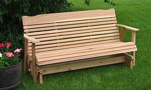 Kilmer Creek 5 Foot Natural Cedar Porch Glider, Amish Crafted Kilmer Creek