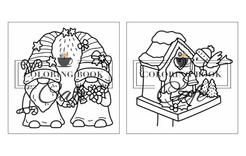 Cozy Christmas: Cute and Cozy Coloring Book for Adults & Teens Featuring Easy and Bold Christmas Designs WoodArtSupply