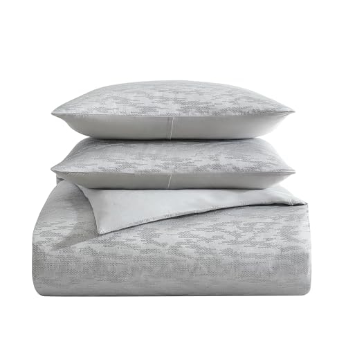Vera Wang - King Comforter Set, Luxury Bedding Set with Matching Shams, Chic Room Essentials (Illusion Grey, King) Vera Wang
