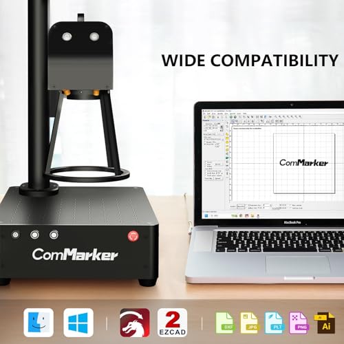 ComMarker B4 30W Fiber Laser Engraver,LightBurn Compatible Laser Engraving Machine with 2Lens,Fiber Laser Marking Machine for Jewelry,Sliver,Gold,Tumblers ComMarker