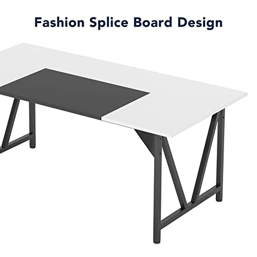 LITTLE TREE 6FT Conference Table, Modern Meeting Tables, Rectangular Training Seminar Table, Boardroom Desk with Splicing Board for Home Office LITTLE TREE