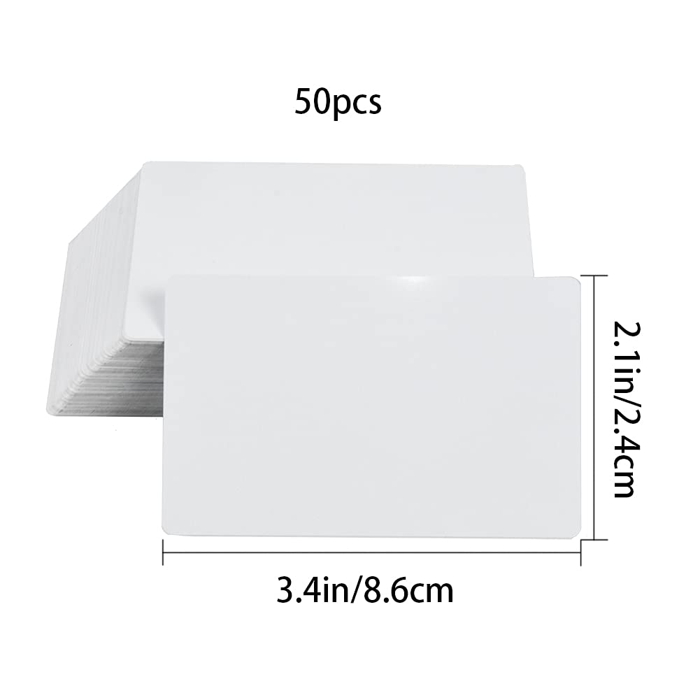 50 PCS Sublimation Metal Business Cards 3.4 x 2.1 x 0.01 Inch Blank Sublimation Aluminum Alloy Name Card for Color UV Print (0.25mm) Jolbndcv