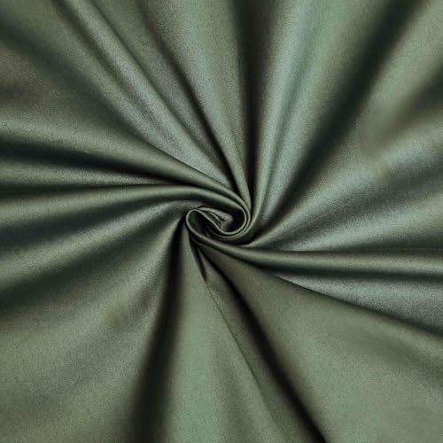 Olive Green Cotton Duvet Cover Set Queen 100% Long-Staple Cotton Sateen Bedding Set, Soft Breathable Smooth Organic Pure Cotton Plain Comforter Cover, Luxury Minimalist Bedroom Decor for All Season YASMENG