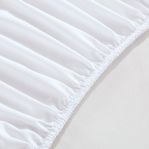 Elegant Comfort 1500 Premium Hotel Quality 18-24 Inches Deep - Extra Deep Pocket Single Fitted Sheet for High Mattress, Luxury and Softest, Smart Pocket - Wrinkle Free, Twin/Twin XL, White Elegant Comfort