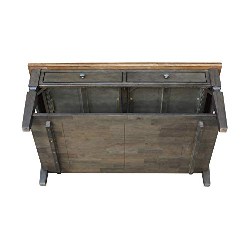IC International Concepts Vista Coffee Table, 20", Hickory/Washed Coal IC International Concepts