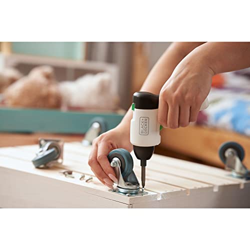 BLACK+DECKER 4V MAX reviva Electric Screwdriver, Cordless, USB Chargeable (REVSD4C) BLACK+DECKER