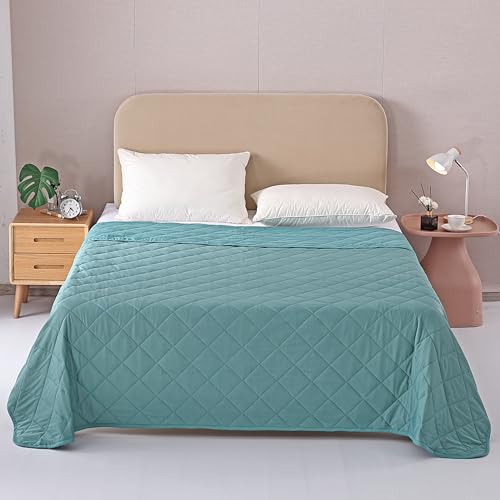 EVOLIVE Elastane Diamind Quilted All Season Light Weight Single Reversible Cooling Quilt/Comforter (Blue, Full/Queen) EVOLIVE