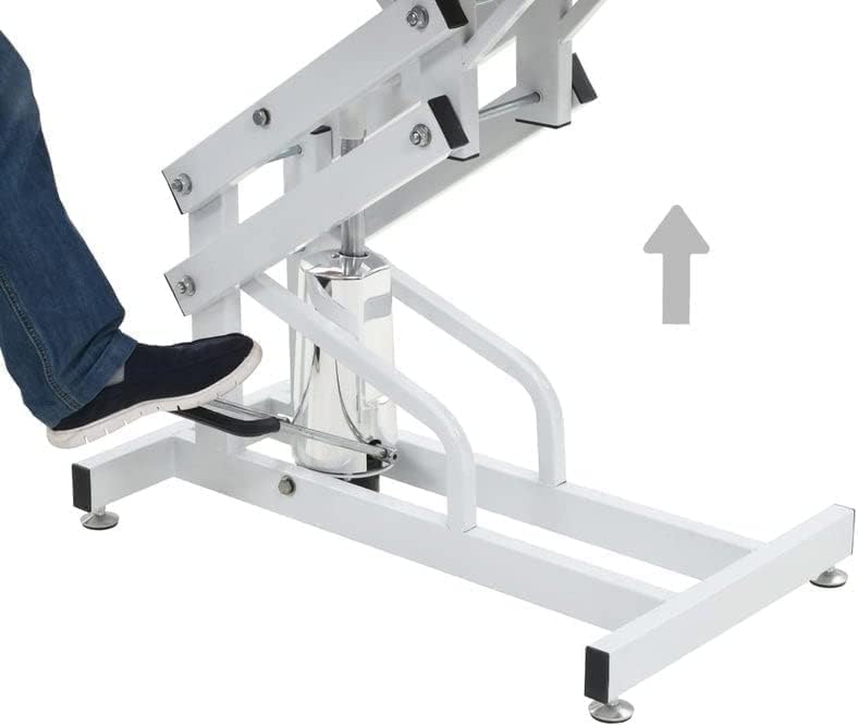 Hydraulic Dog Grooming Table for Small/Large Dogs, Heavy Duty Professional Pet Grooming Table with Adjustable Overhead Arm and Noose, Range 21-36 Inch, 43''/Black mydearpet