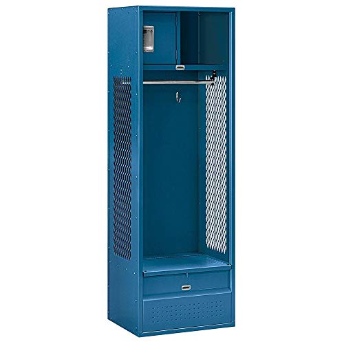 Salsbury Industries Open Access Standard Unassembled Metal Locker, 6-Feet-18-Inch, Blue Salsbury Industries
