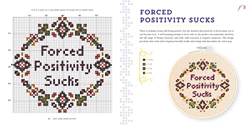Self-Care Cross-Stitch: 40 Uplifting & Irreverent Patterns WoodArtSupply