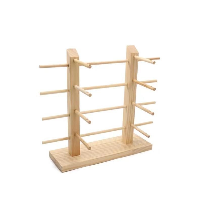 Golden Strawberry 8-Layer Wood Sunglass Display Rack Wooden Glasses Display Stand Holder Organizer Golden Strawberry