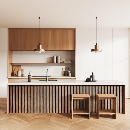 2-Pack Acoustic Wood Wall Panels - Wood Slat Wall Panels for Interior Wall Decor - Soundproof Wood Panels for Wall - Slat Wall Paneling - Wood Paneling for Walls and Ceilings COREMINDED