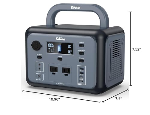 Difeisi P500 Portable Power Station, 518Wh LiFePO4 Battery with 110V/500W Pure Sine Wave AC Outlets, PD 100W Output/Input, Solar Generator for Camping RV CAPA Home Emergency (Solar Panel Optional) Difeisi