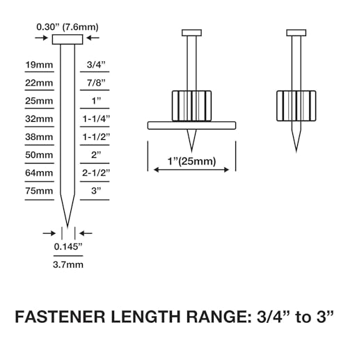 Estwing ESSCP Pneumatic 3" Single Pin Concrete Nailer with 1/4" NPT Industrial Swivel Fitting and Bag Estwing