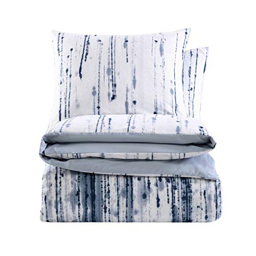 City Scene - Twin Duvet Cover Set, 100% Soft Cotton Bedding for Year Round Comfort, 2 Piece Bed Set with Maching Pilliwcase (Sokal Blue) City Scene