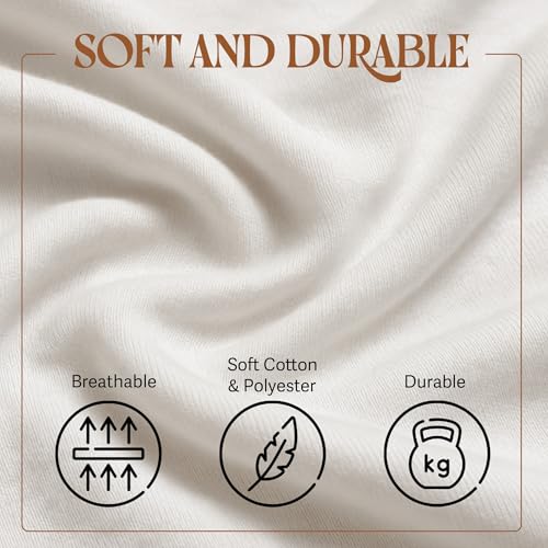 BLISSFORD - 4 Pack Fitted Hospital Bed Sheets with Elastic All Around for a Cotton Rich Soft Knitted Jersey Sheet, 36” x 84” x 12” BLISSFORD