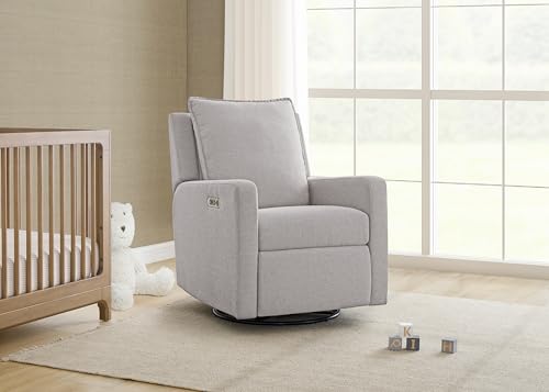 babyGap Harlowe Power Recliner with USB-A & Charging Port by Delta Children - Greenguard Gold Certified – Stain-Resistant Performance Fabric is Oeko-TEX Standard 100 Certified, Ash