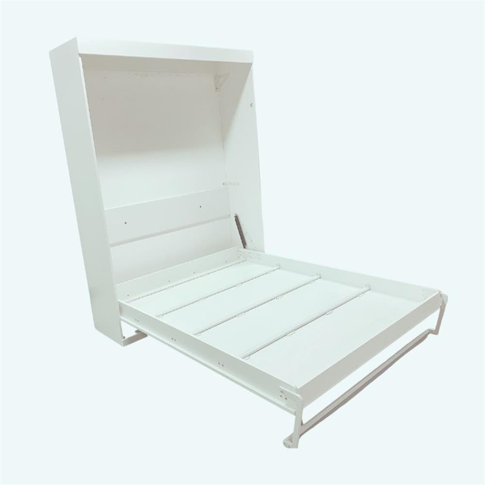 Pemberly Row Modern Engineered Wood Flexible Slat System Dual-Mounted 65-inch Queen Murphy Bed Sturdy in White Pemberly Row