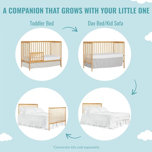 Dream On Me Synergy 5-In-1 Convertible Crib In Natural, Greenguard Gold Certified Dream On Me