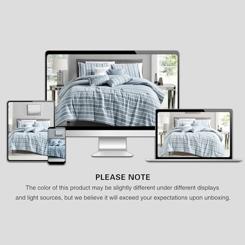 ESCA Brown Comforter with Sheets Set - 7-Piece Bed in a Bag Set Full ESCA