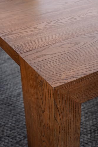 Transformer Table Dining Table Set for 4 to 12, Extendable Wood Dining Table 1 to 10 feet with Extendable Bench - Space Saving Furniture Wood (Brown, Table + Bench) Transformer Table