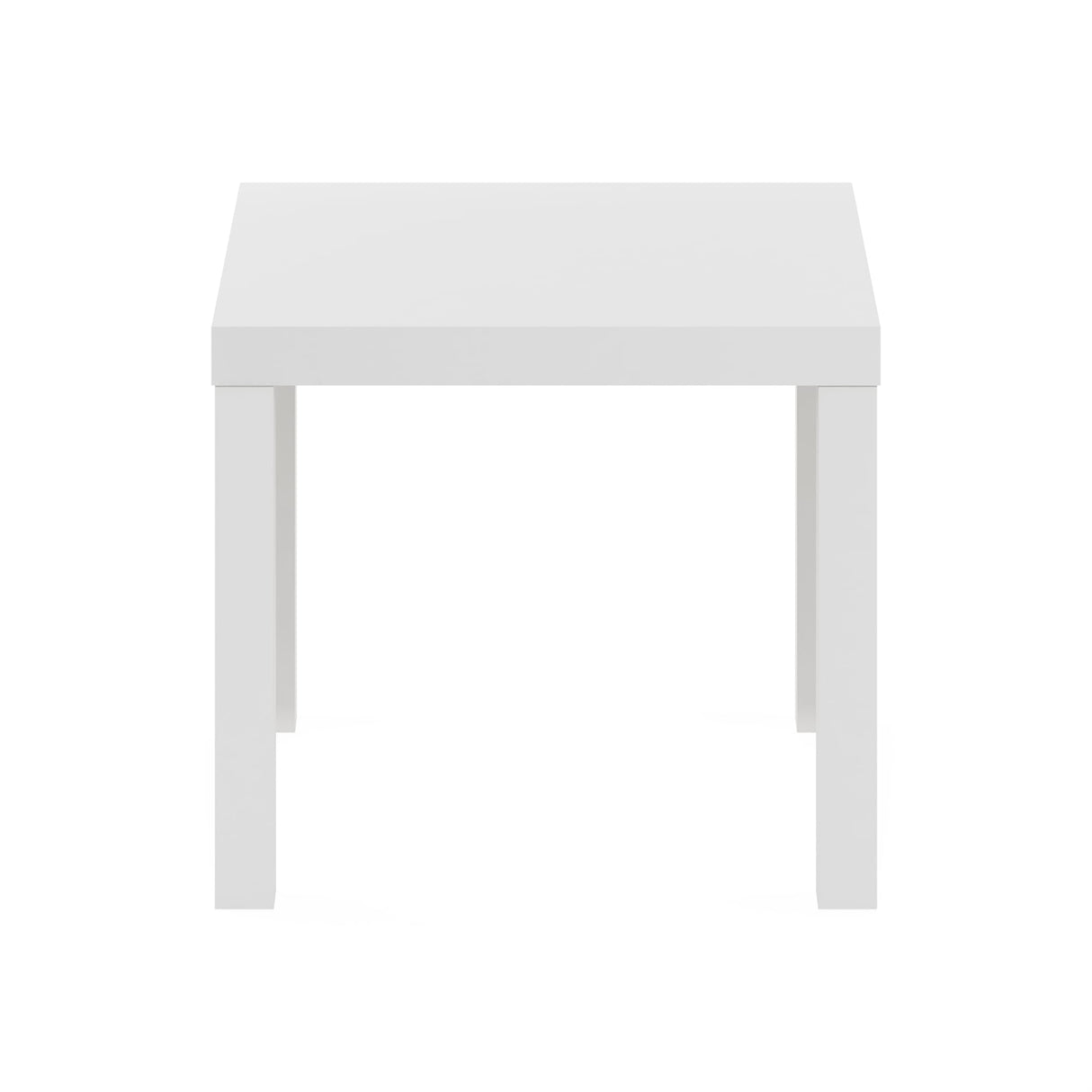 Furinno Classic Square Parsons Side End Table, 1-Pack, White Furinno