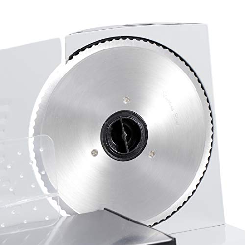 ZENY Professional Stainless Steel Electric Meat Slicer Food & Vegetable Cutter with Removable 7.5" Blade - Adjustable Knob for Thickness - Anti Slip Rubber Feet - Sliver (7.5") ZENY