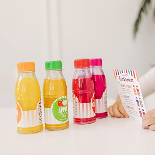 Melissa & Doug Tip & Sip Toy Juice Bottles and Activity Card (6 Pcs) - Pretend Play Food Set, Play Kitchen Food For Ages 3+ Melissa & Doug