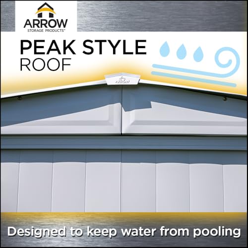 Arrow Classic Steel Storage Shed, 10x8, Blue Grey Arrow