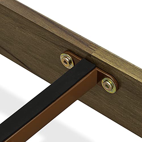 East West Furniture DNP-22-Q Walnut Queen Platform Bed Frame with Solid Wood Legs East West Furniture