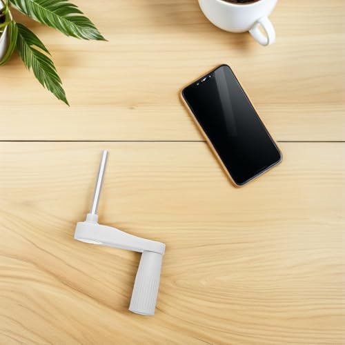 NAMOARLY 2pcs Manual Crank for Desk and Table, Replacement Crank Handle, High-Strength Silent Operation for Workbench Window and Standing Desk White NAMOARLY