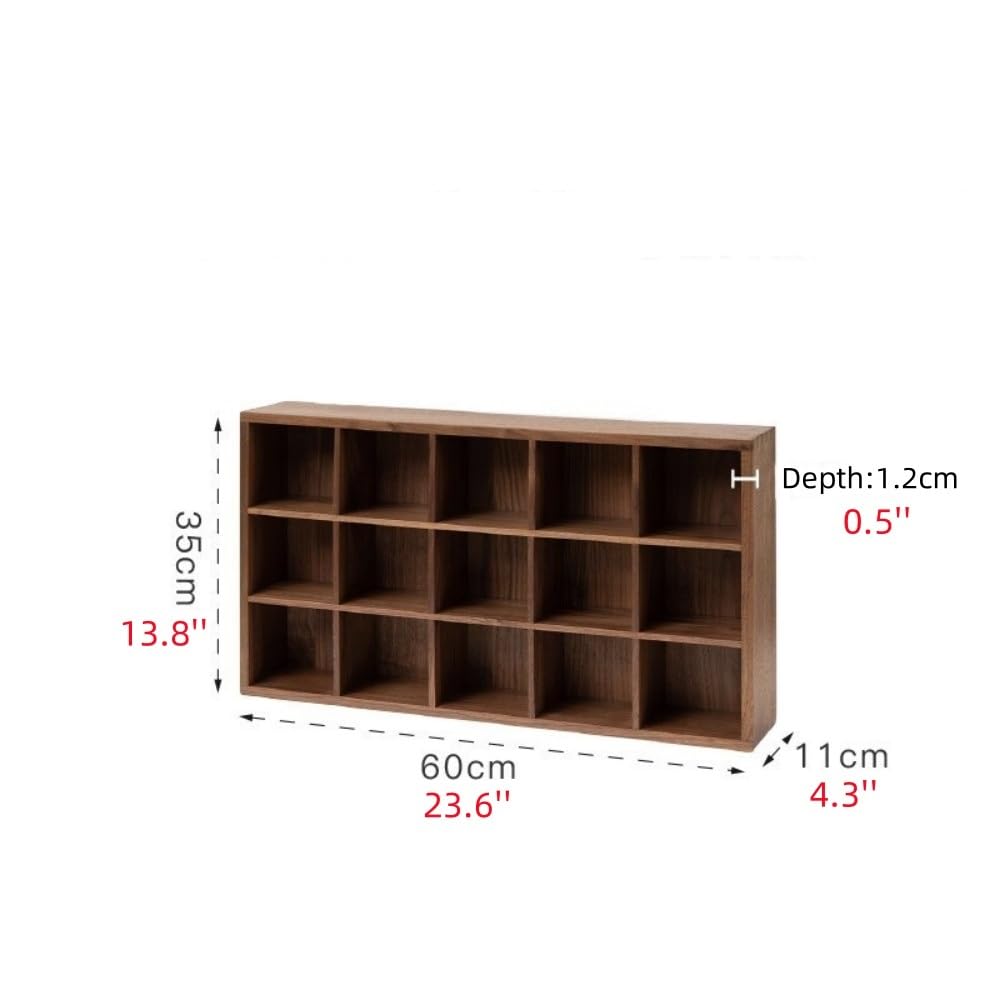 YWSXHS Wall Mounted Decor Display Case, Solid Wood Display Stand, Wood Knick Knack Floating Shelf, for Collectible Figurines, Trinkets, Curios, Succulents YWSXHS