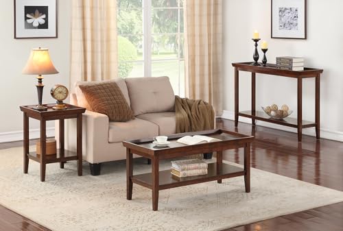 Convenience Concepts Ledgewood Console Table 48" - Modern Narrow Sofa Display Accent with Storage Shelf for Transitional, Traditional Living Room, Entryway, Hallway, or Bedroom, Espresso Convenience Concepts