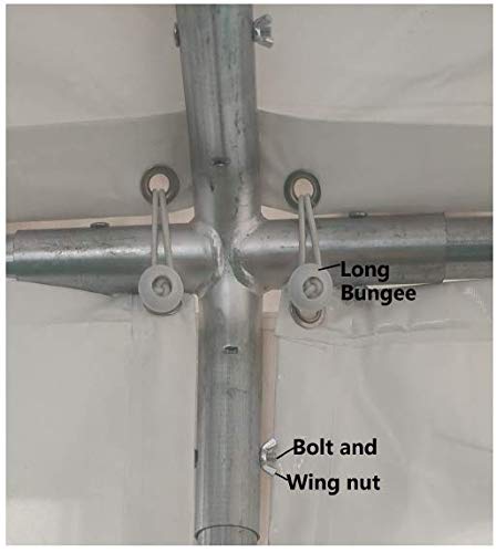 DELTA Canopies 40'x20' PE Party Tent - Large Heavy Duty Wedding Tent Outdoor Event Shelter Upgraded Galvanized Canopy, Waterproof Top + 5 Storage Bags DELTA