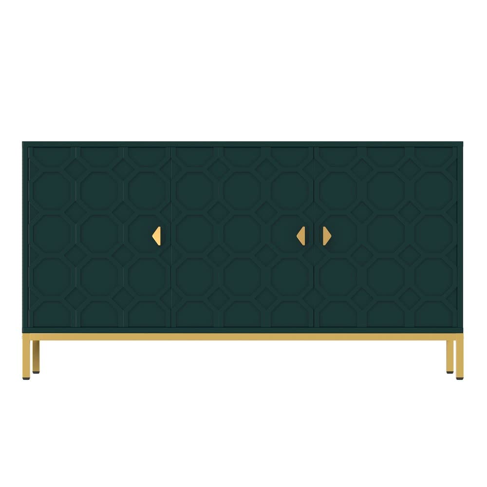Boyel Living Sideboard Cabinet, Modern Storage Cabinet with 3-Door, Accent Cabinet for Living Room, Hallway, Entryway or Kitchen (Green) Boyel Living