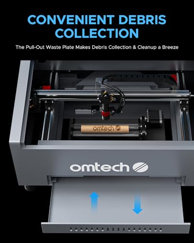 OMTech K40+ CO2 Laser Engraver, 8"x12" 40W Desktop Laser Engraving Machine for Home Use, LaserGRBL LightBurn Compatible Laser Engraver Cutter with OMTech