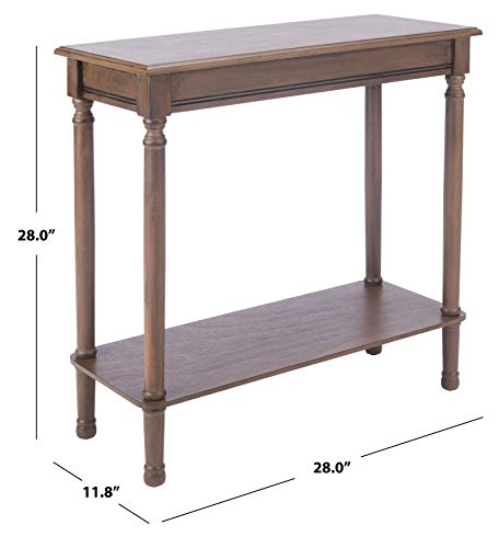 Safavieh Home Collection Tinsley Brown Rectangular Bottom Shelf Console Table SAFAVIEH